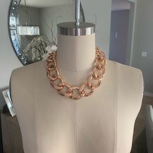 Rose Gold Statement Chain Link Necklace